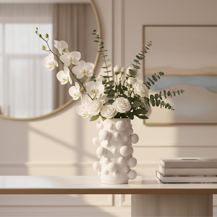 Florero burbujas blanco CASONA DECO decoracion
