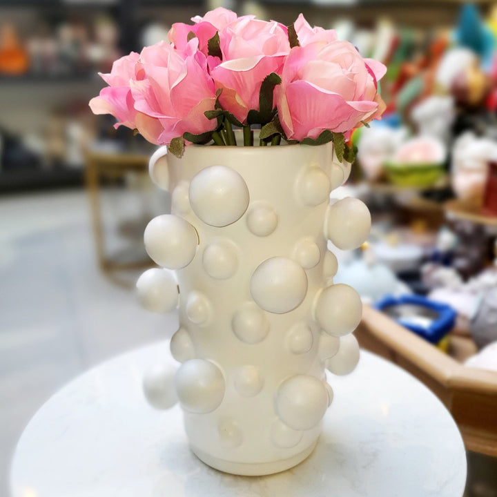 Florero burbujas blanco CASONA DECO decoracion