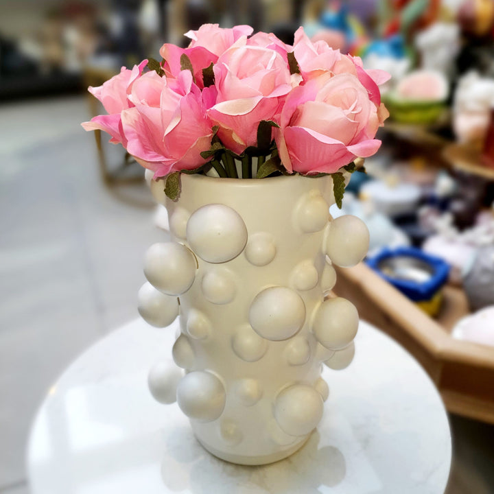Florero burbujas blanco CASONA DECO decoracion