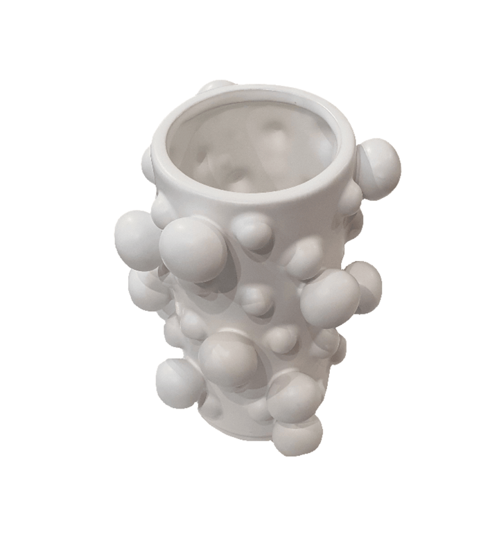 Florero burbujas blanco CASONA DECO decoracion