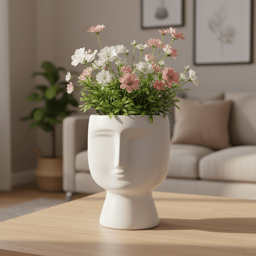 Florero Cara Blanca CASONA DECO decoracion