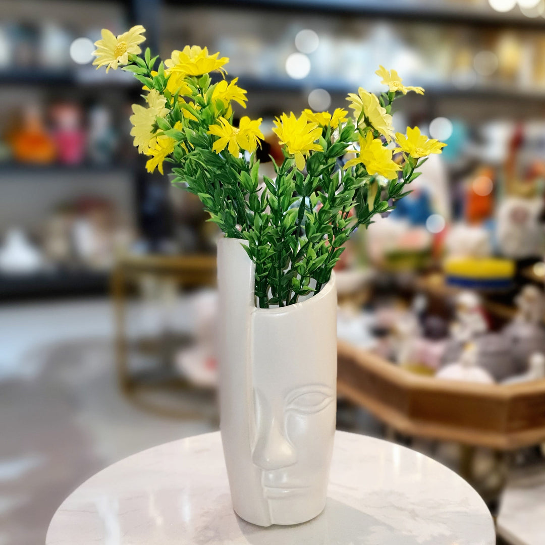 Florero Cara Larga blanco S CASONA DECO decoracion
