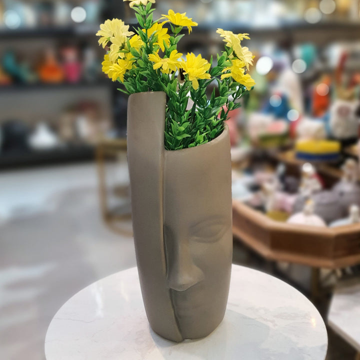 Florero Cara Larga M Gris CASONA DECO decoracion