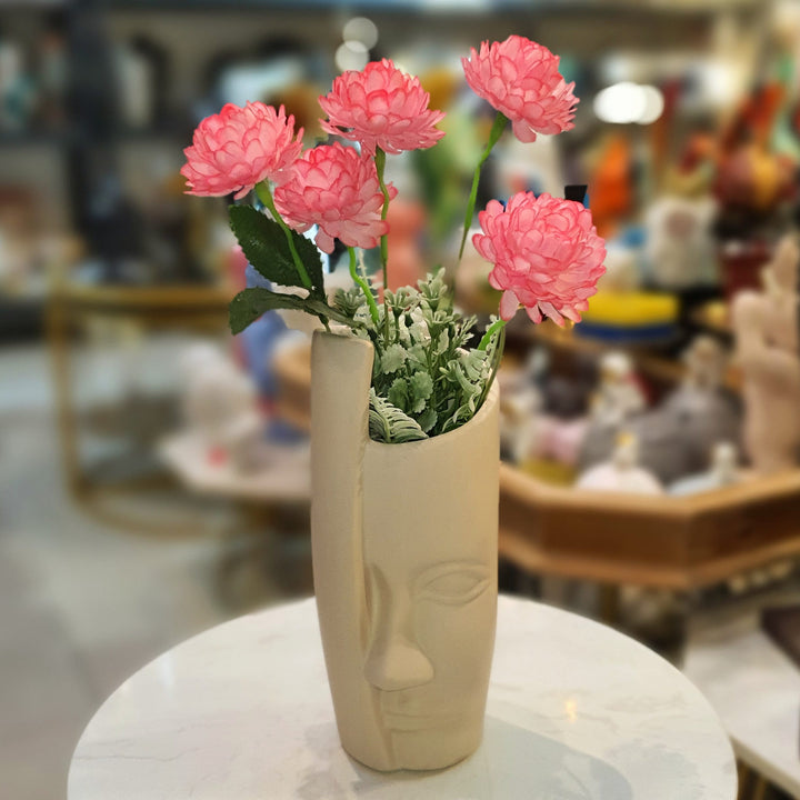 Florero Cara Larga S Beige CASONA DECO decoracion