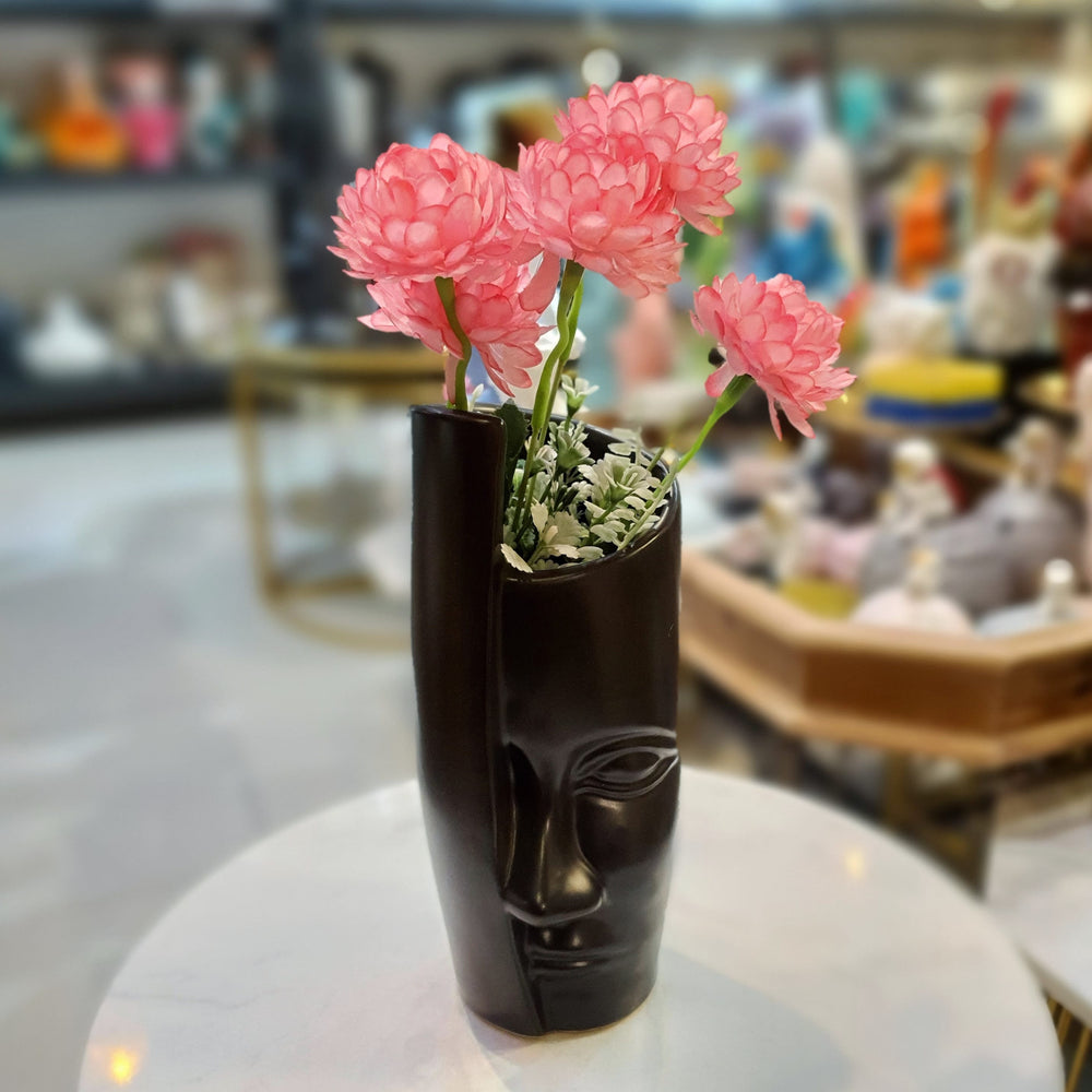 Florero Cara Larga S Negro CASONA DECO decoracion