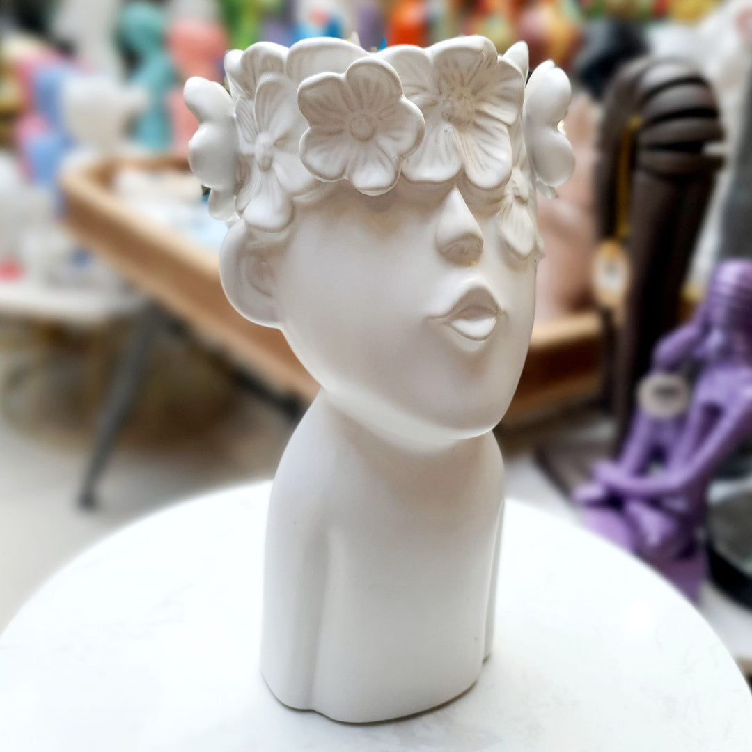 Florero Flores Beso Blanco CASONA DECO decoracion