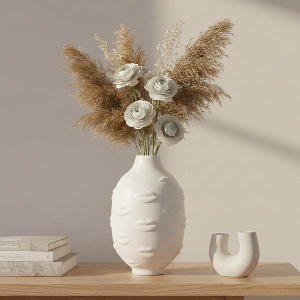 Florero Labios Blanco L