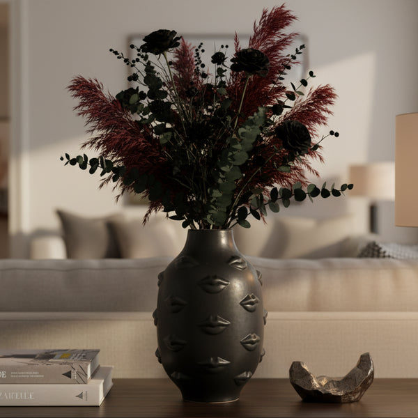 Florero Labios Negro