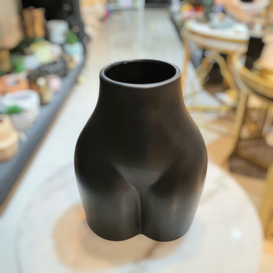 Florero Media Silueta Fem Negro CASONA DECO decoracion