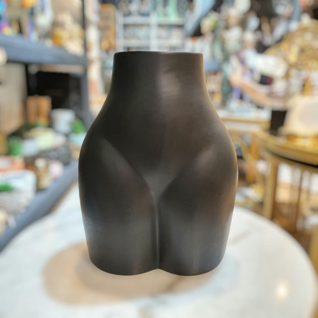 Florero Media Silueta Fem Negro CASONA DECO decoracion