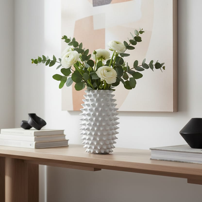 Florero Puntas S blanco CASONA DECO decoracion