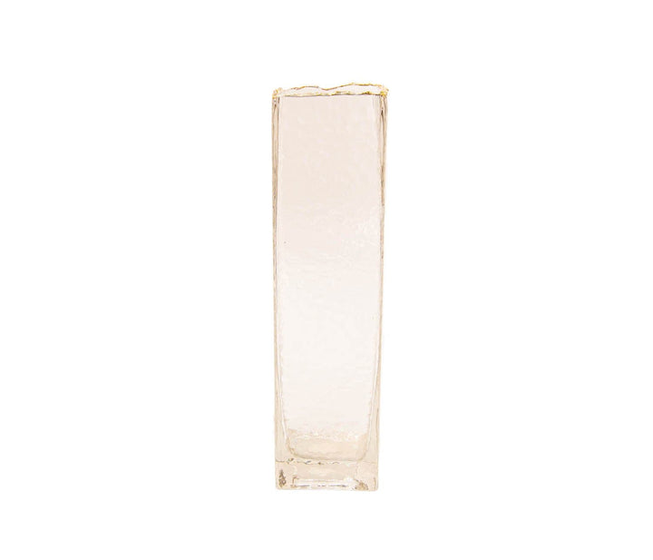 Florero Rectangular Borde Dorado L CASONA DECO decoracion