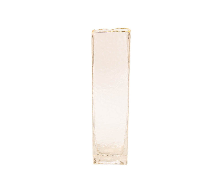 Florero Rectangular Borde Dorado L CASONA DECO decoracion