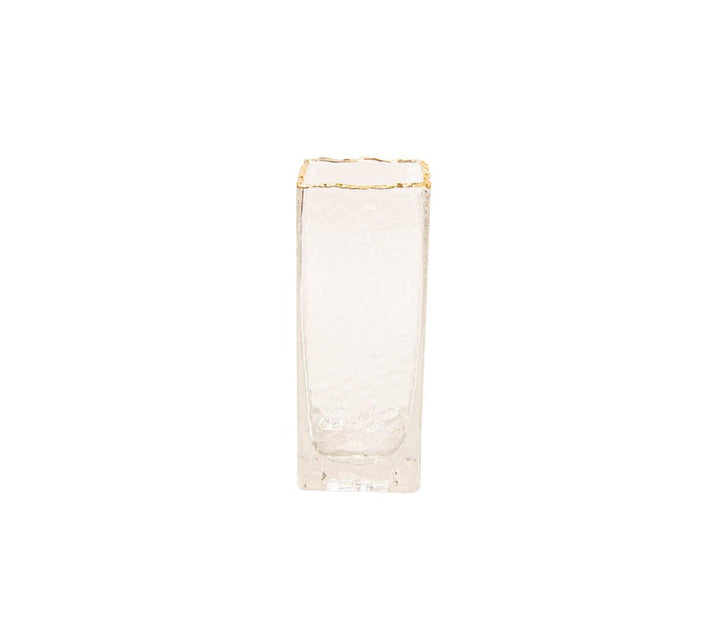 Florero Rectangular Borde Dorado S CASONA DECO decoracion