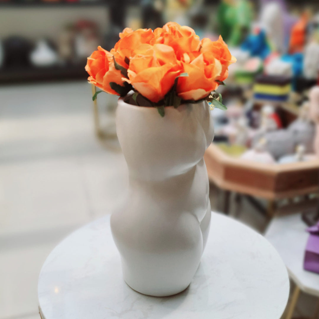 Florero Silueta Femenina Blanco CASONA DECO decoracion