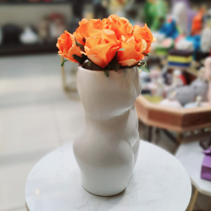 Florero Silueta Femenina Blanco CASONA DECO decoracion