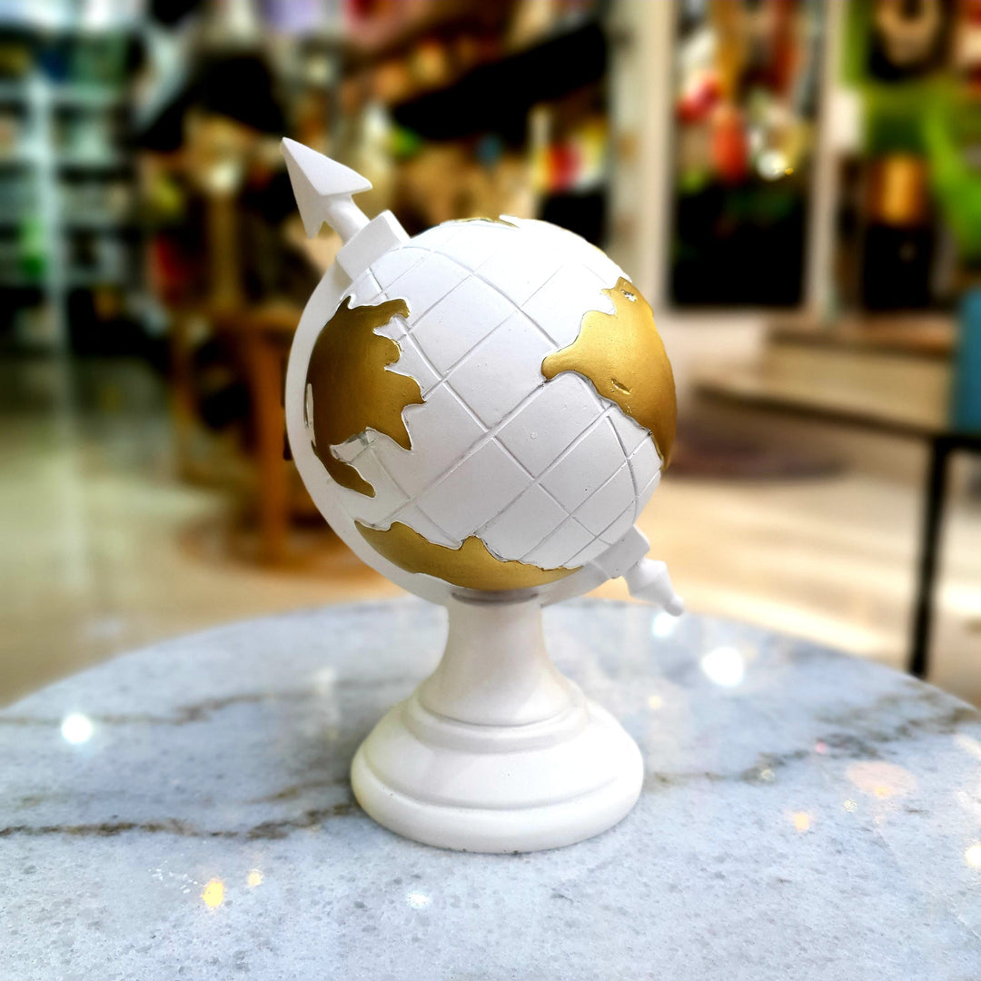 Globo Terráqueo Blanco CASONA DECO decoracion