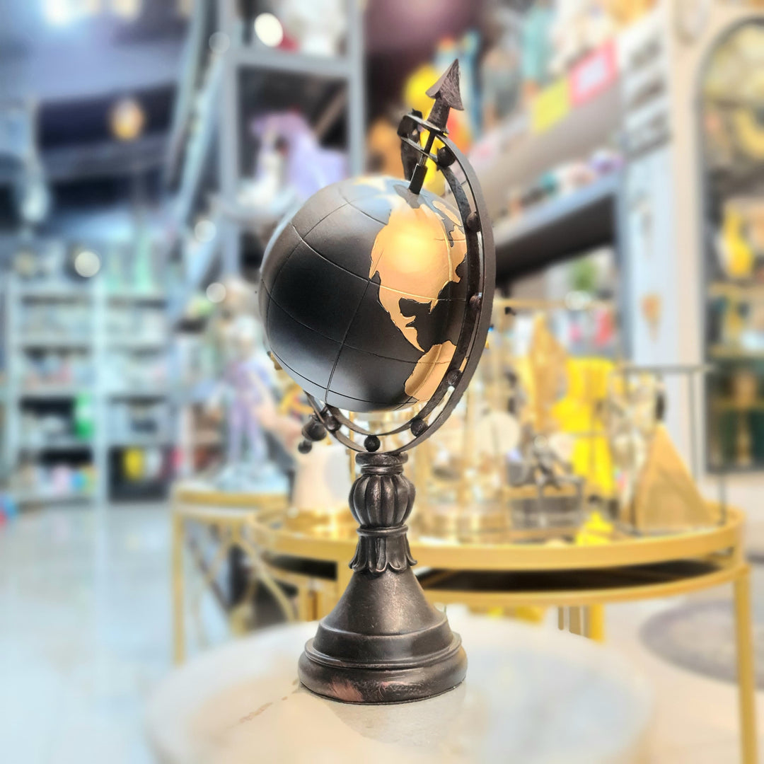 Globo Terráqueo L Negro CASONA DECO decoracion