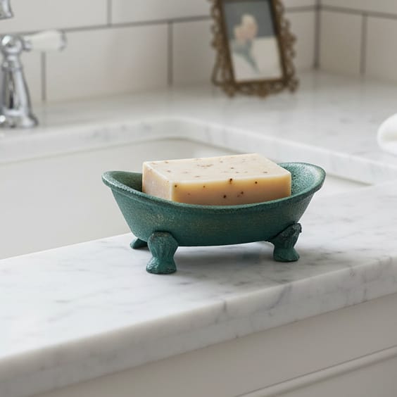 Jabonera de hierro Verde CASONA DECO decoracion