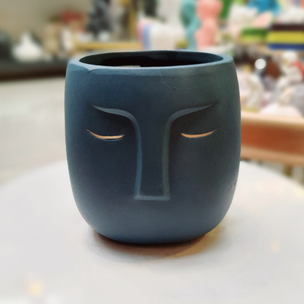 Maceta Cara Azul CASONA DECO decoracion