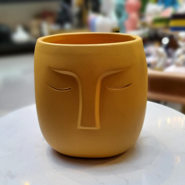 Maceta Cara Mostaza CASONA DECO decoracion