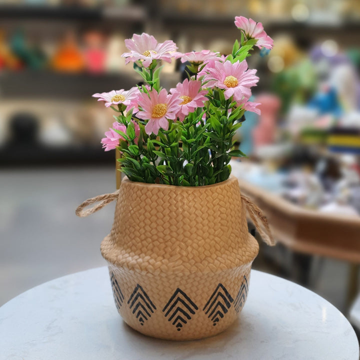 Maceta con diseños beige CASONA DECO decoracion