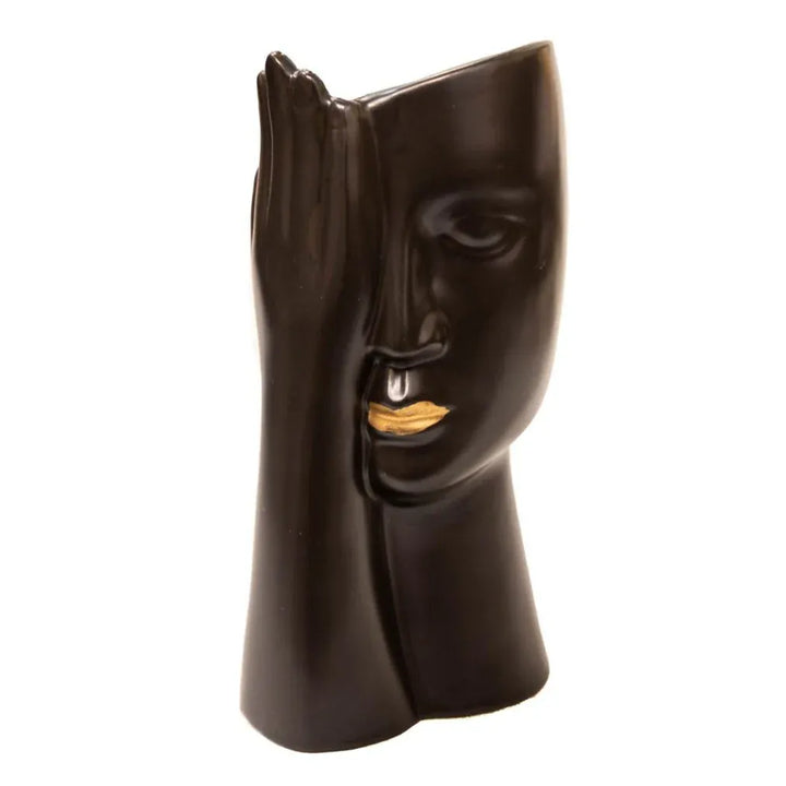 Maceta Pensante Negra OUTLET CASONA DECO decoracion