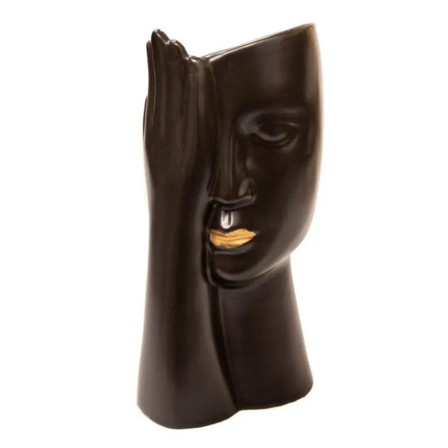 Maceta Pensante Negra OUTLET CASONA DECO decoracion