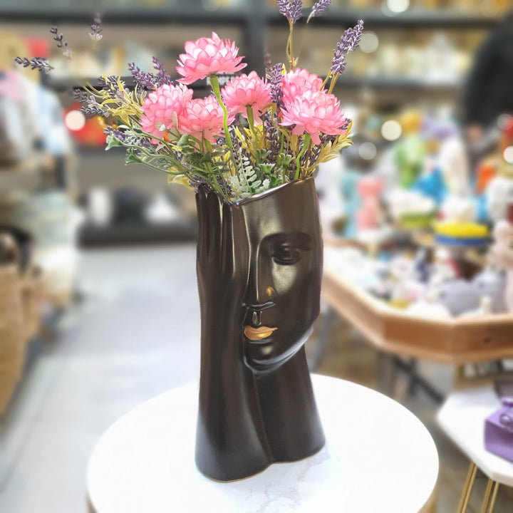 Maceta Pensante Negra OUTLET CASONA DECO decoracion