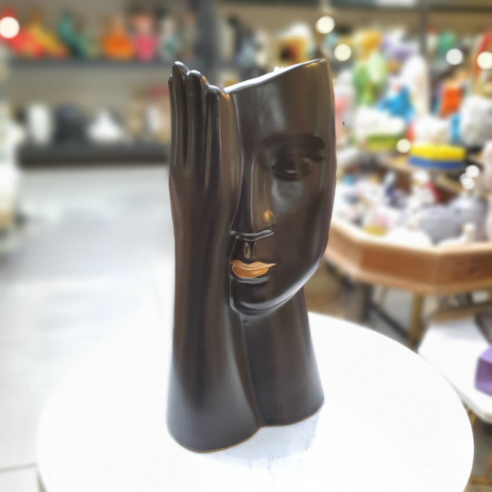Maceta Pensante Negra OUTLET CASONA DECO decoracion