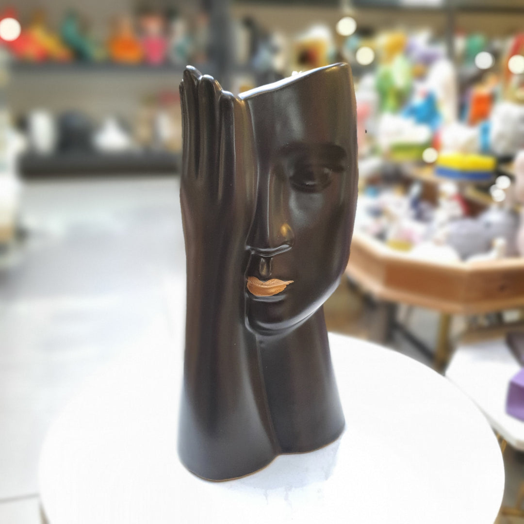 Maceta Pensante Negra OUTLET CASONA DECO decoracion