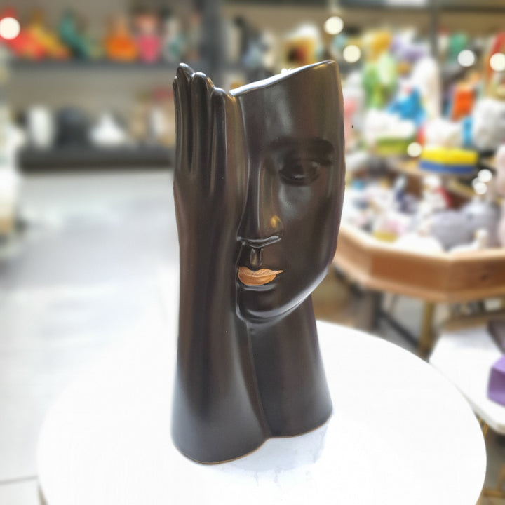 Maceta Pensante Negra OUTLET CASONA DECO decoracion