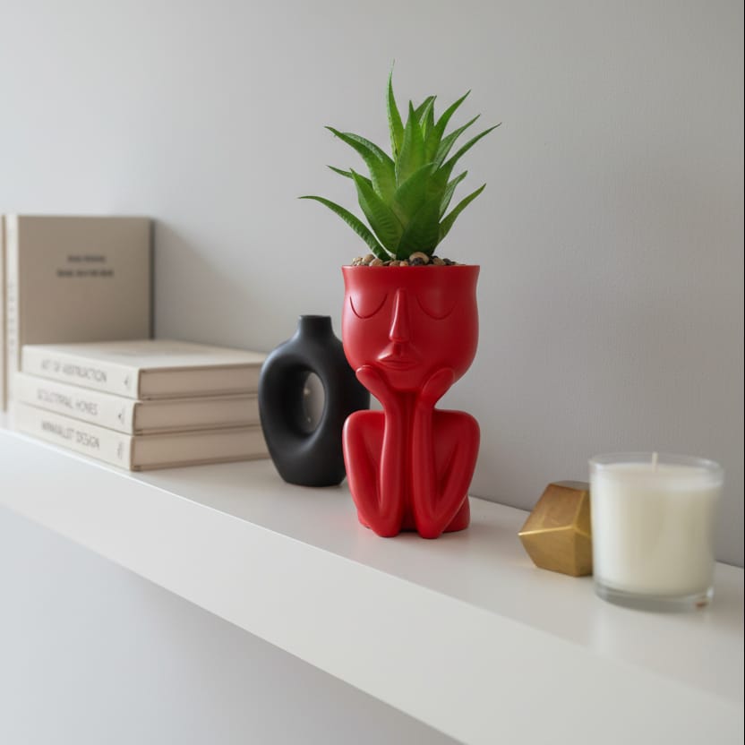 Maceta Suculenta Roja CASONA DECO decoracion