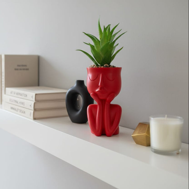 Maceta Suculenta Roja CASONA DECO decoracion