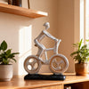 Mujer Ciclista plateado