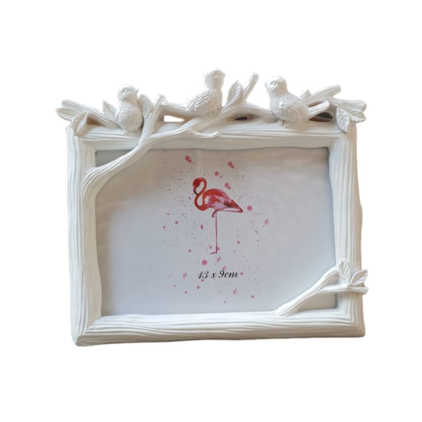 Portarretrato trio pajaritos horizontal S blanco CASONA DECO decoracion