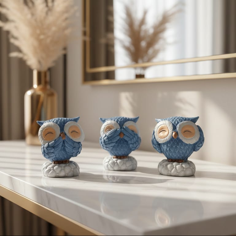 Set de Búhos Sabios Mini CASONA DECO decoracion