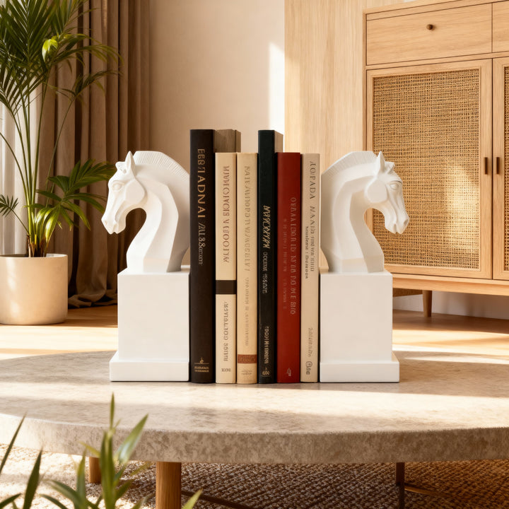 Sujetalibros Caballo Blanco CASONA DECO decoracion