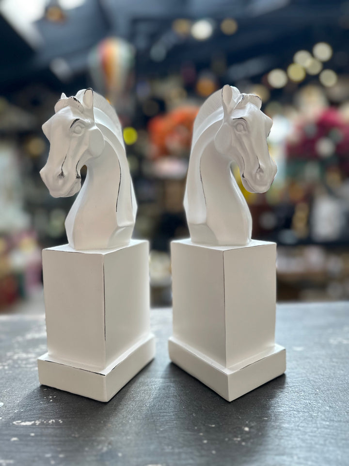 Sujetalibros Caballo Blanco CASONA DECO decoracion