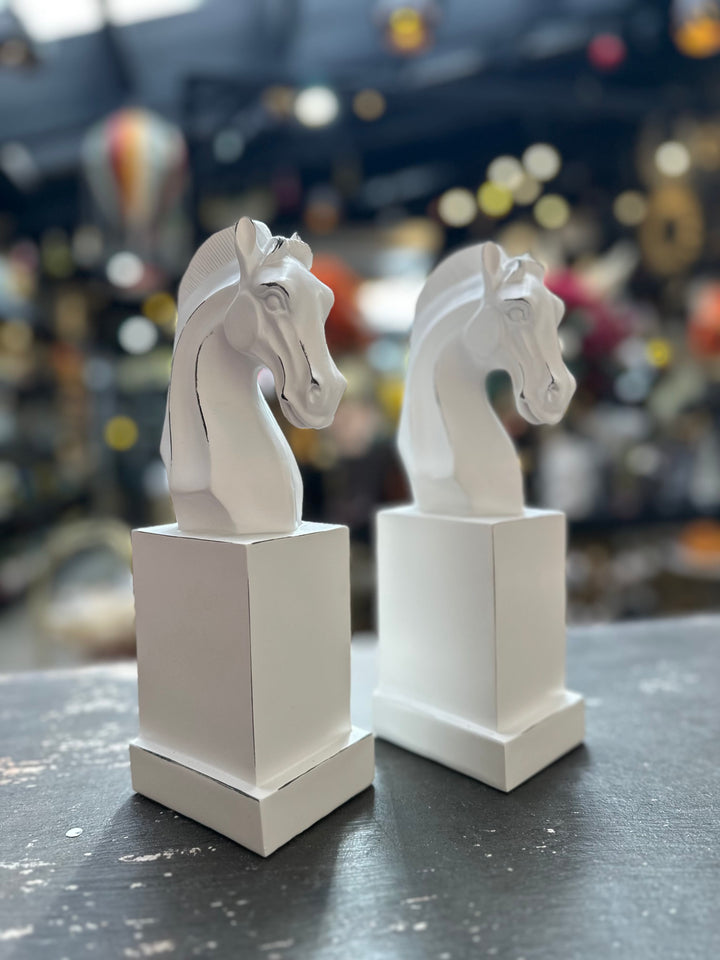 Sujetalibros Caballo Blanco CASONA DECO decoracion