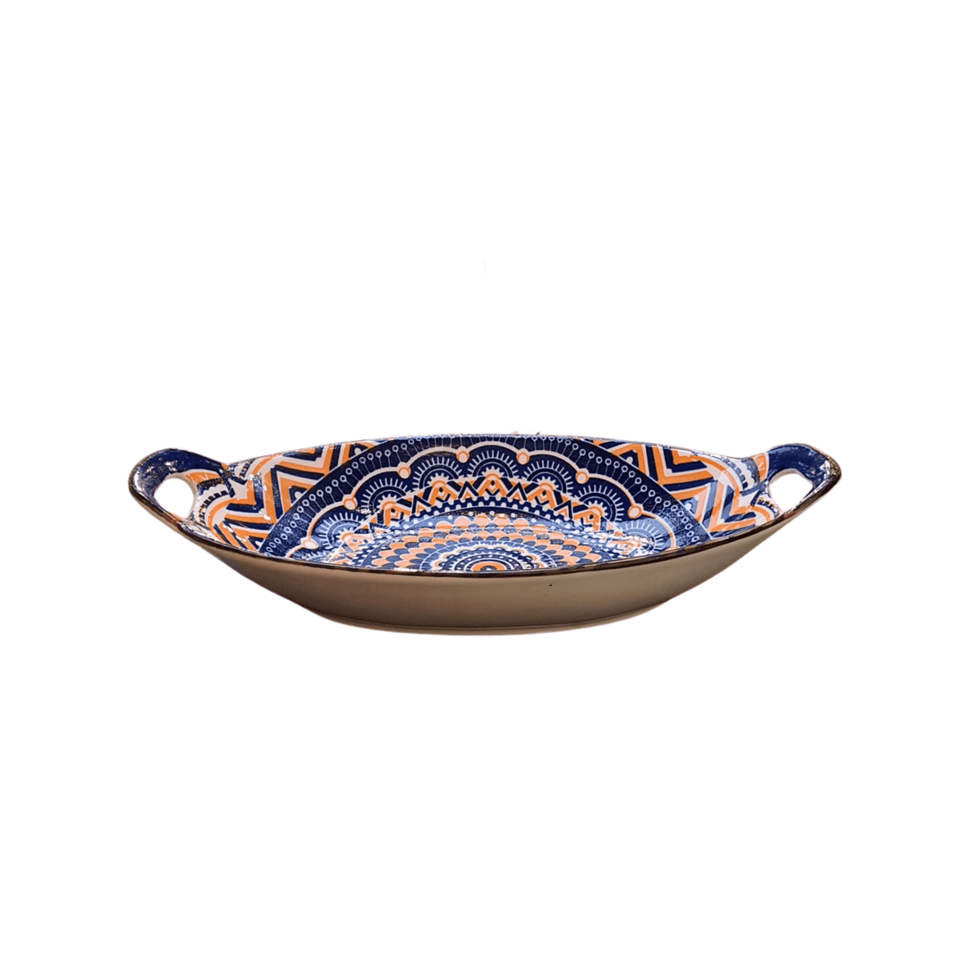 Ensaladera Larga Naranja Azul CASONA DECO