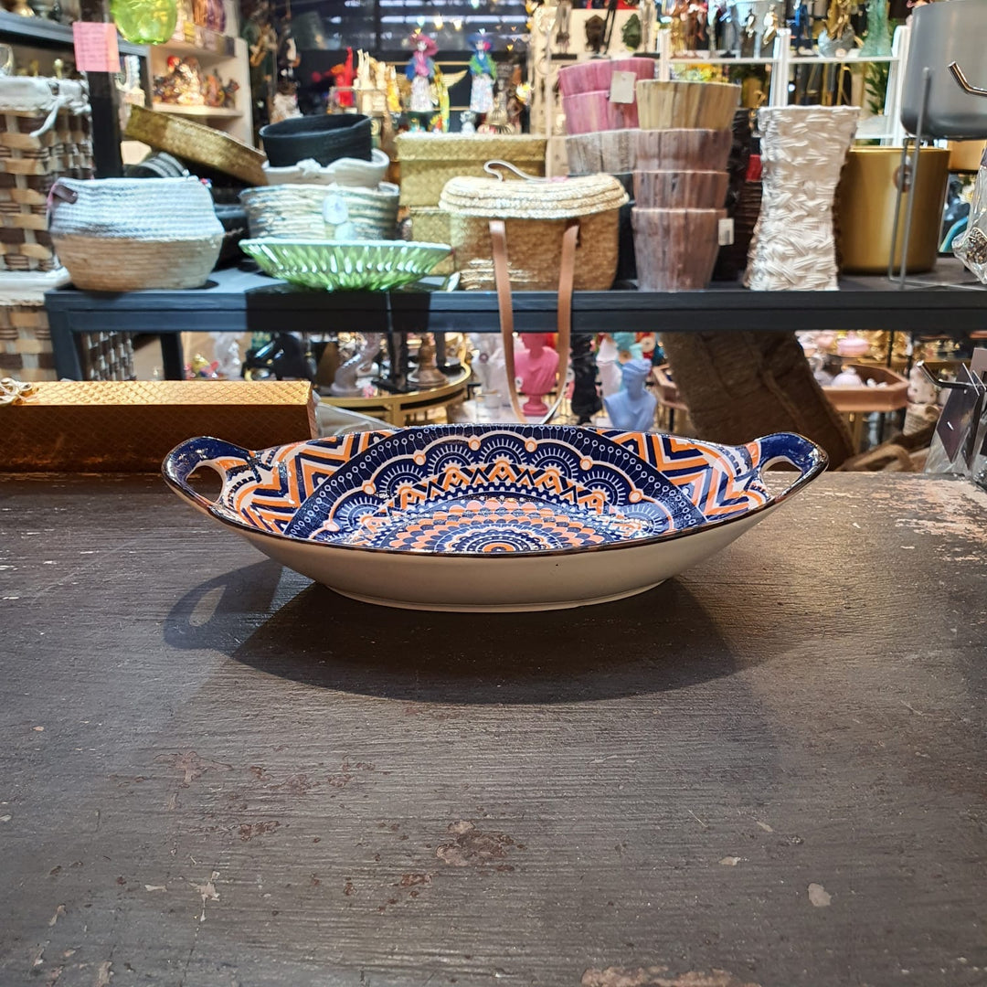 Ensaladera Larga Naranja Azul CASONA DECO