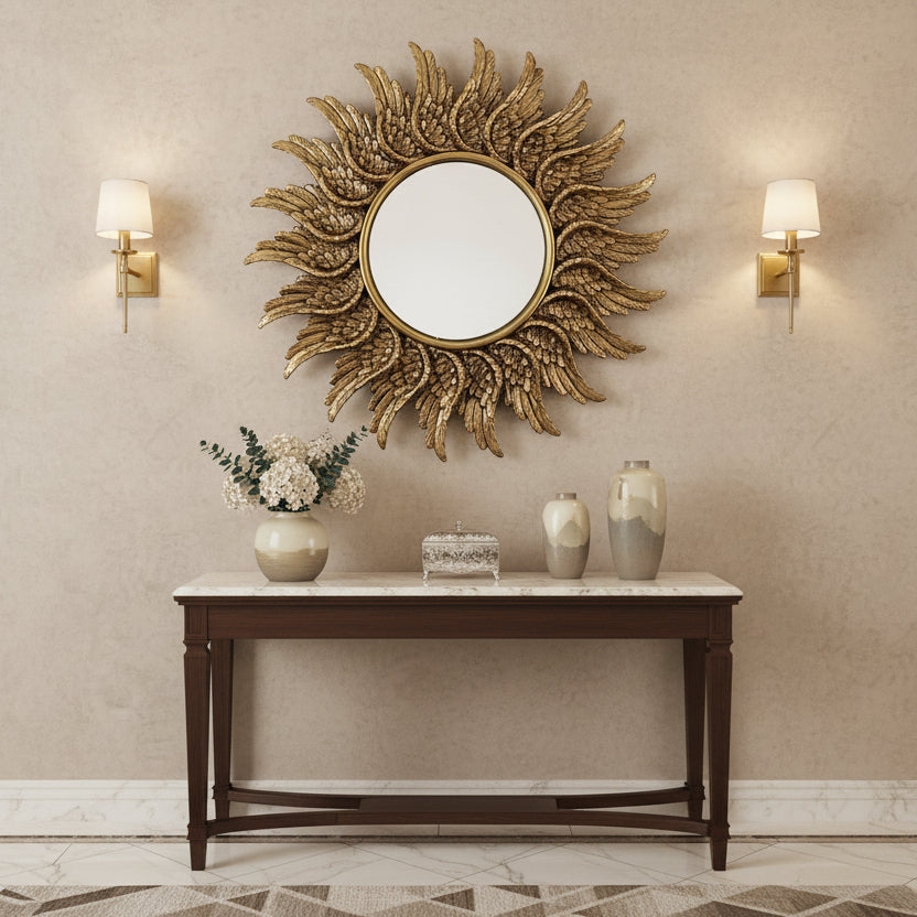 Espejo Alas Dorado CASONA DECO espejos