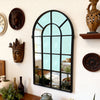 Espejo forma ventana negro