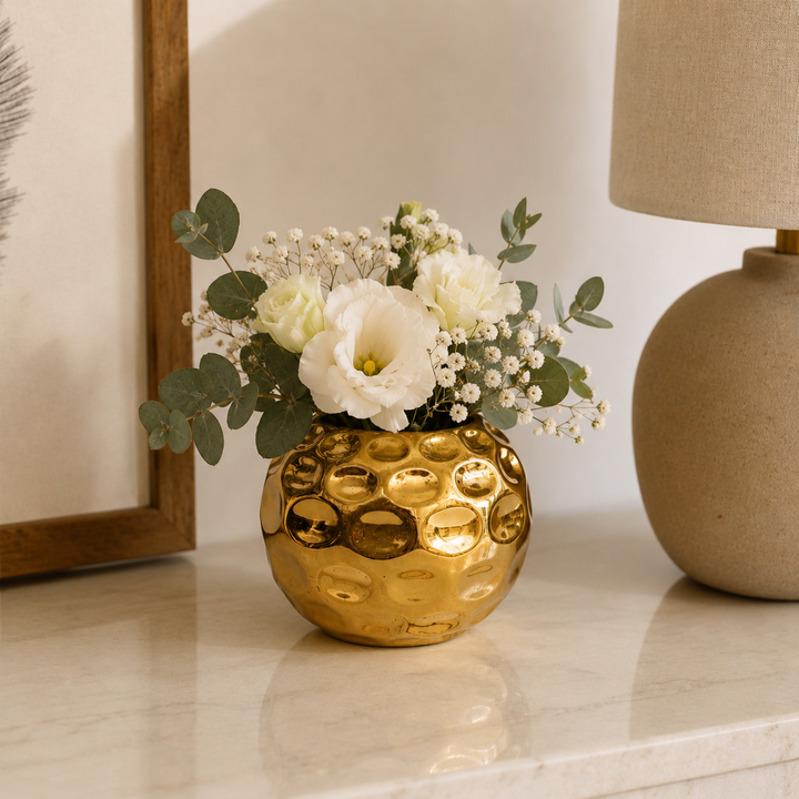 Florero Esfera Dorada S 0630-348 CASONA DECO