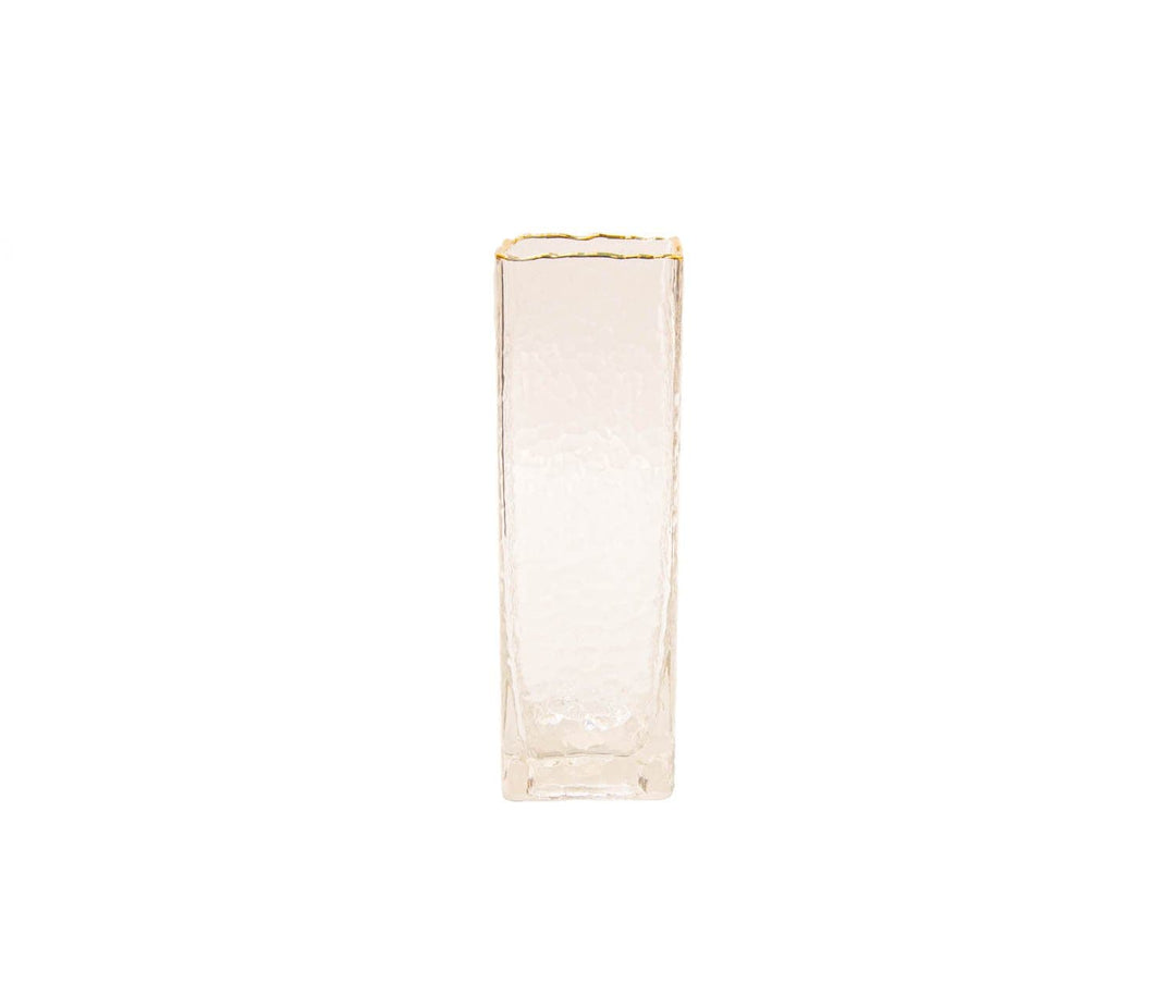 Florero Rectangular Borde Dorado M CASONA DECO