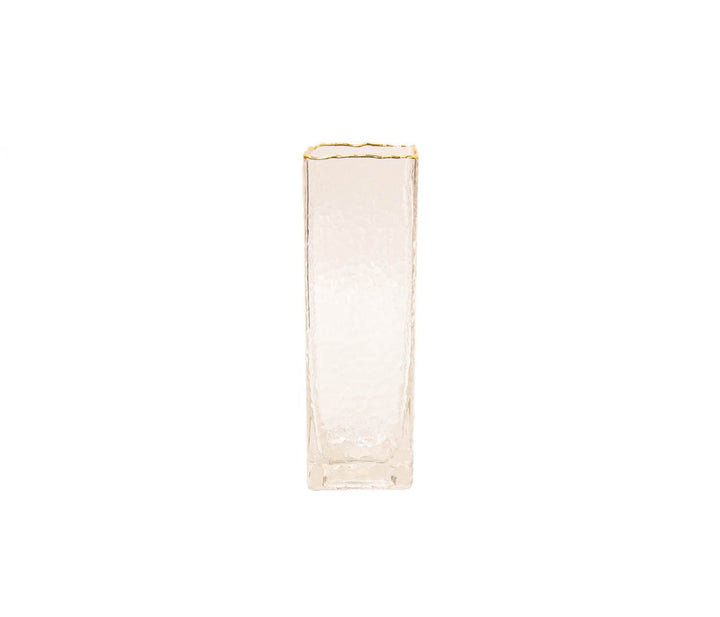 Florero Rectangular Borde Dorado M CASONA DECO