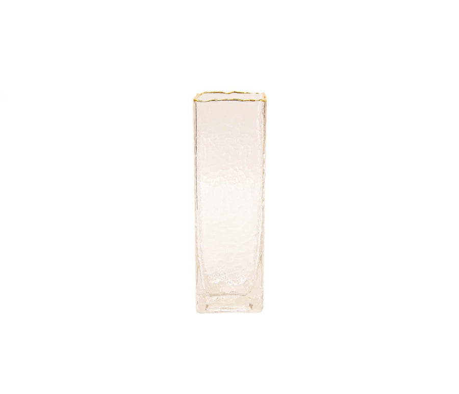 Florero Rectangular Borde Dorado M CASONA DECO