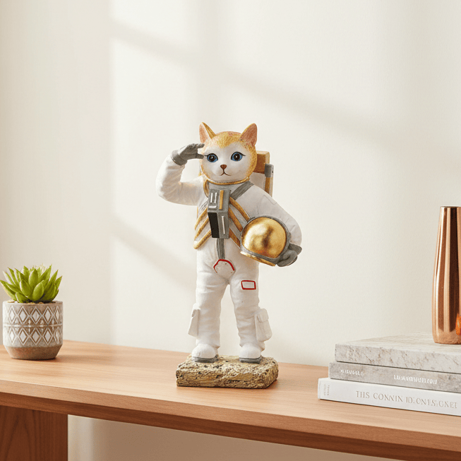 Gato Astronauta Saludando CASONA DECO