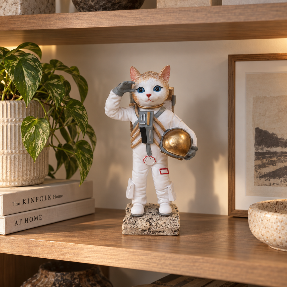 Gato Astronauta Saludando CASONA DECO